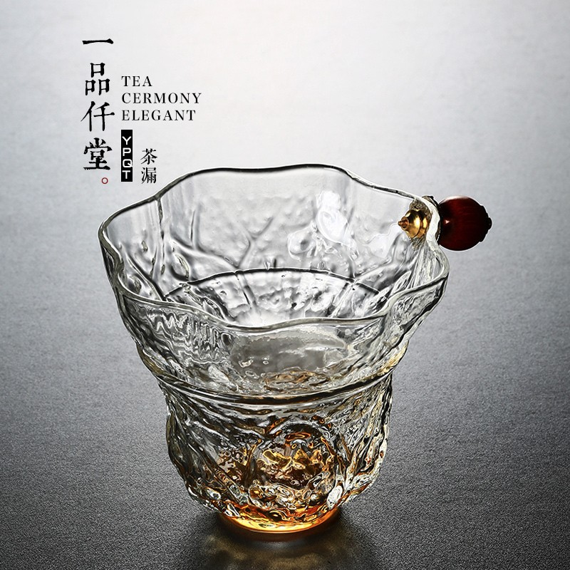 一品仟堂a 日式加厚玻璃茶漏创意茶滤隔茶叶过滤网茶具现代配件