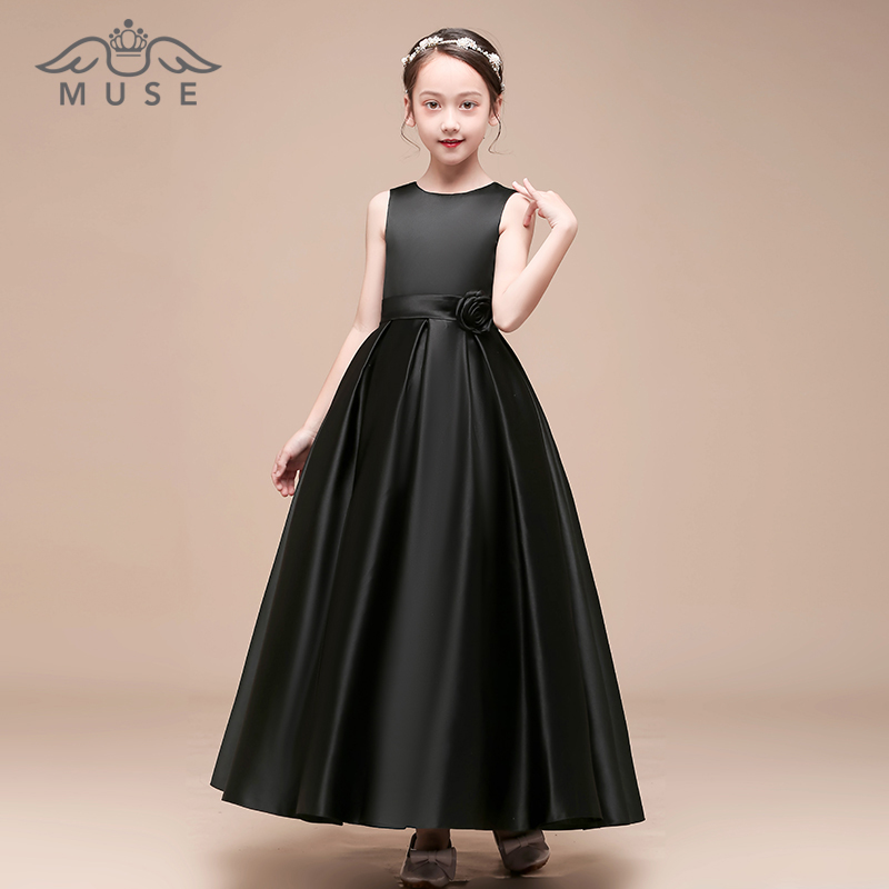 女童晚礼服公主裙演出服女长裙乐团演H出服学生儿童礼服裙钢琴表