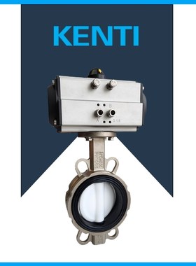 气动对夹蝶阀D671X 衬氟阀板 G适用新能源锂电行业 禁铜锌