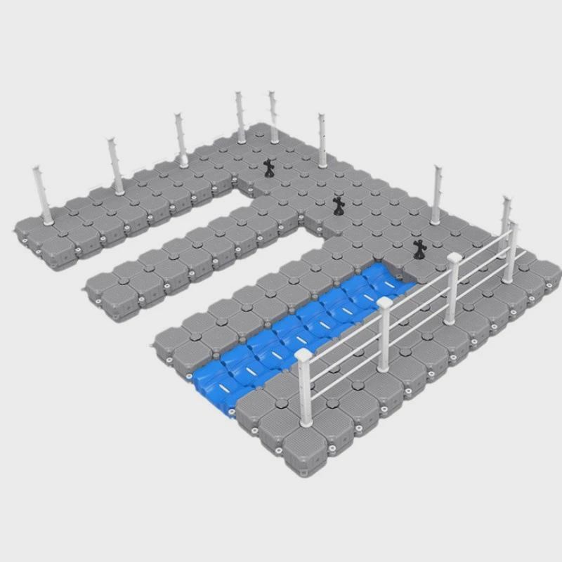 厂供浮筒水上平台浮动q码头塑料养殖浮台摩托艇游比赛艇码头
