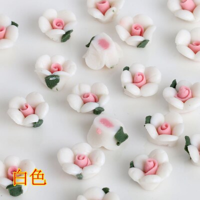 五瓣陶瓷花 5瓣花 美甲陶瓷花 DIY手机美容配件 现货多尺寸多色