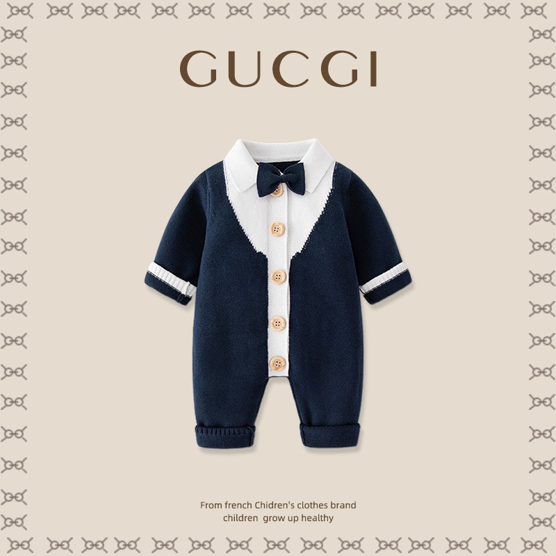 周岁礼服男宝宝秋冬百日宴针织衫婴儿宝宝西装连体U衣满月一岁衣