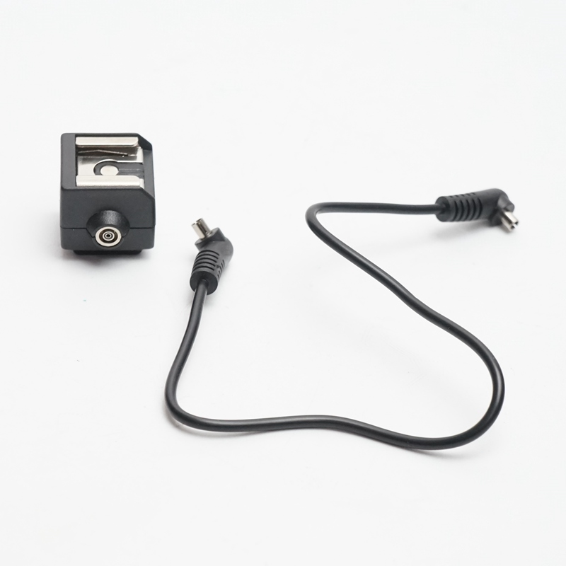 冷靴转热靴 带引闪线 老式胶片相机专用 古董照相机闪光灯转换器