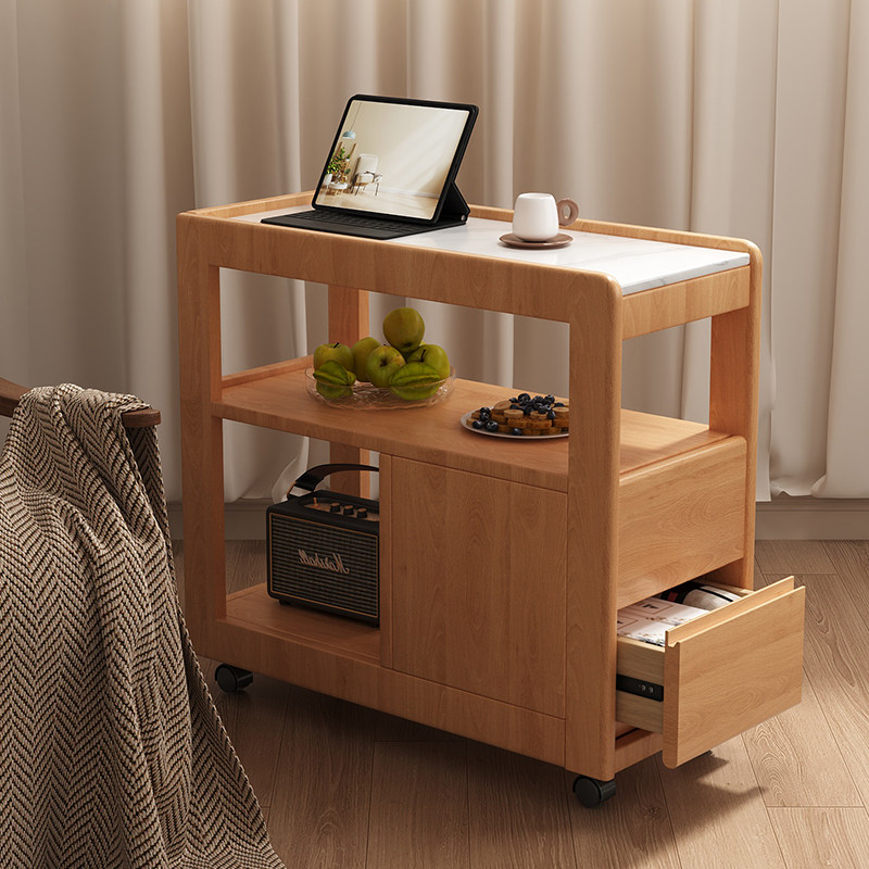 可移动茶几实木沙发边几小户型客厅小推车带轮茶水架茶台床头边柜,住宅家具,移动边几/推车,淘宝优惠券,粉丝福利购,淘宝优惠卷
