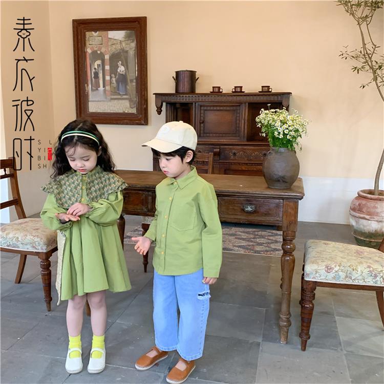 素衣彼时188男女FGA童纸连衣裙衬衫服装裁剪图儿9童春装手diy工样