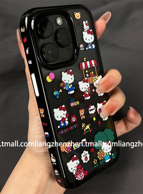 趣味可爱HelloKitty猫原色适用苹果17promax手机壳iphone16女款15pro新款13pro防摔14保护套少女心网红透明潮