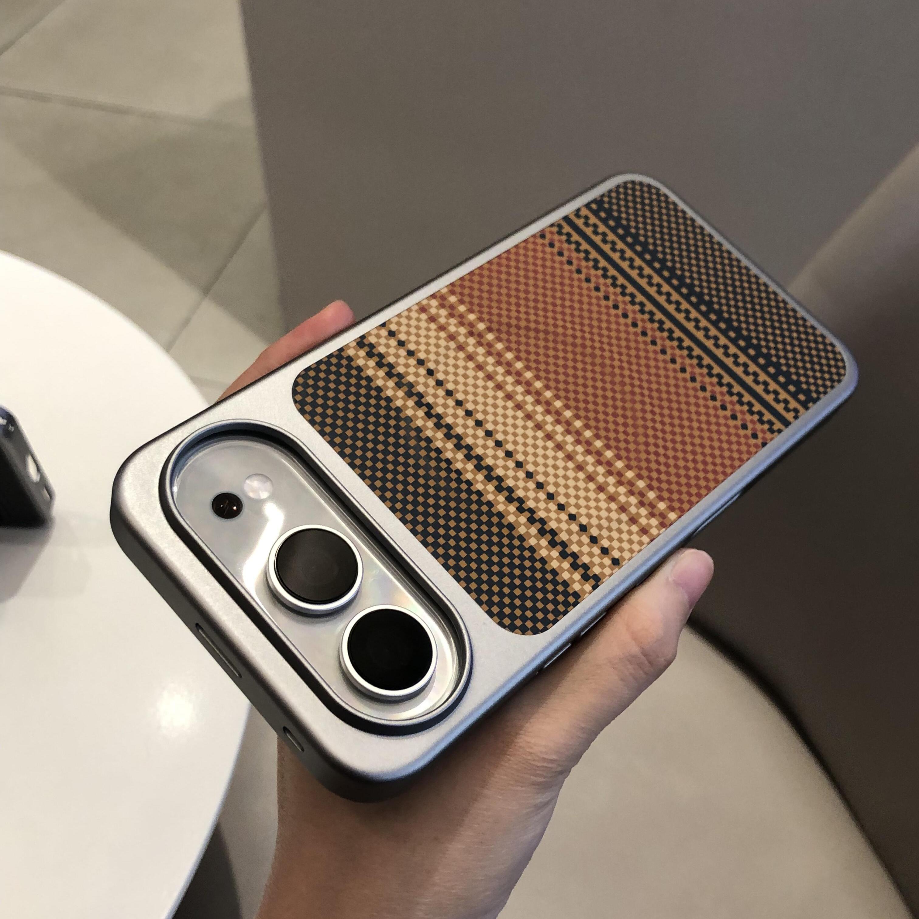 适用荣耀500凯夫拉纹磁吸手机壳