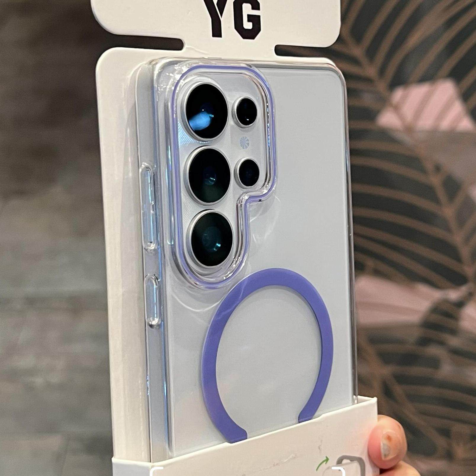 磁吸透明超薄散热适用三星s26ultra手机壳s25+新款s24高级感3星galasyS26+＋冰晶亚克力s23U简约全包情侣硬套