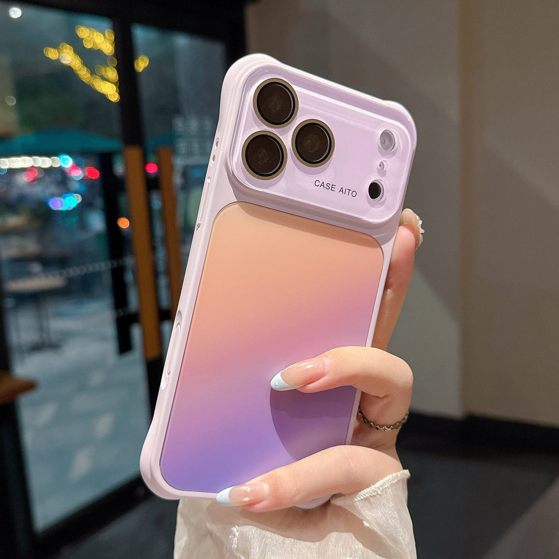 ins超火多巴胺渐变色适用苹果17promax手机壳新款iPhone16pro四角气囊防摔15pro镜头膜全包防摔14巨好看女生