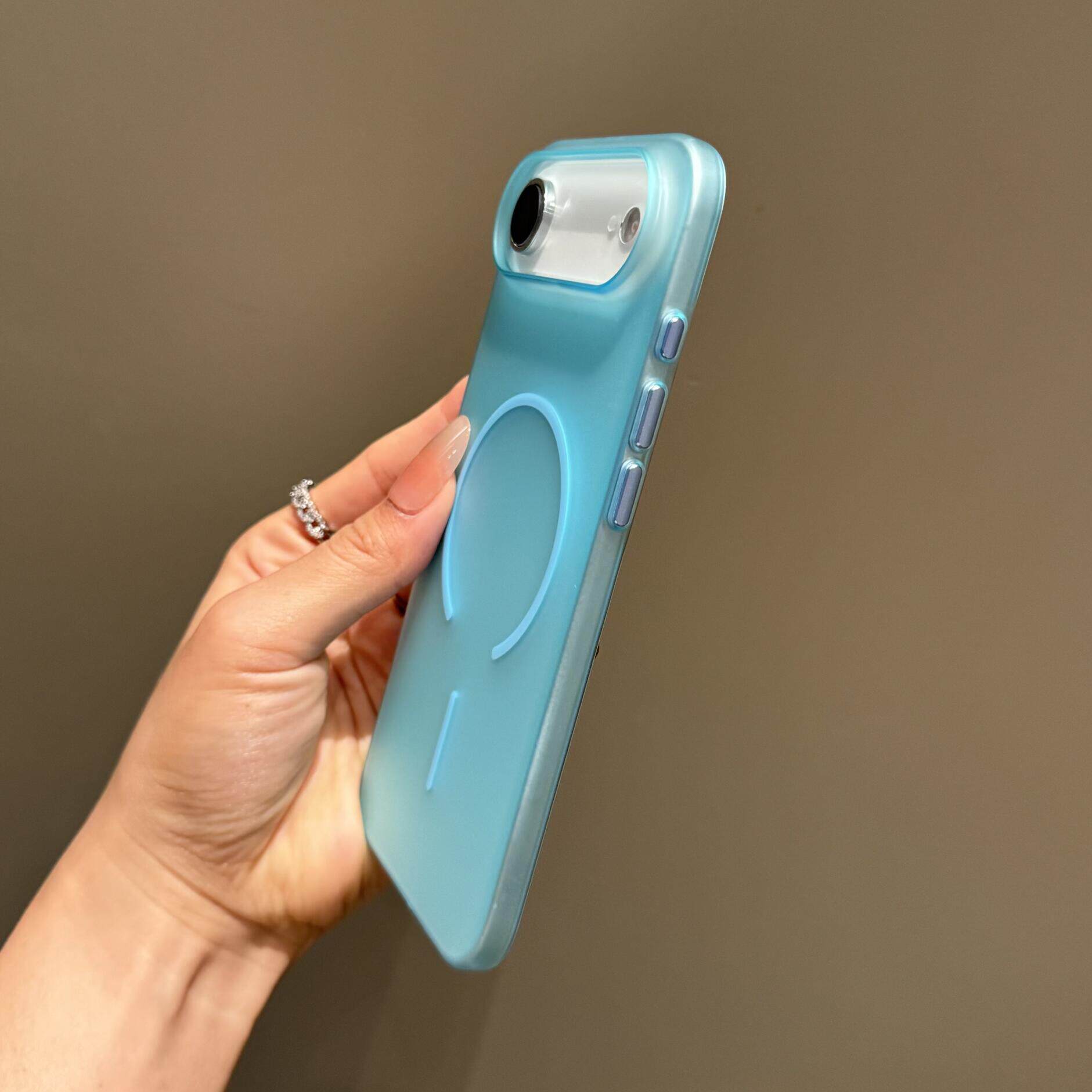 细圈磁吸冰透超薄磨砂肤感独立按键适用iphone17Air手机壳17promax苹果16pro高级感15plus简约14新款13防摔12