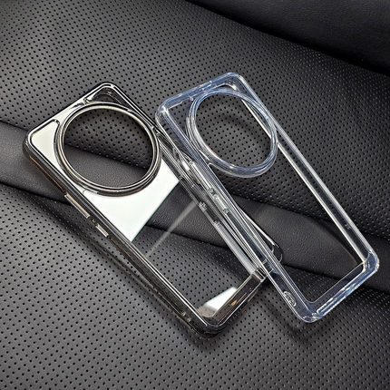 高级感亚克力太空壳适用小米14Ultra手机壳15高清透明12/13spro硅胶红米note13男女K60至尊版K70/k50pro新K40