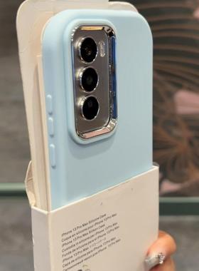 韩国ins温柔奶蓝色适用opporeno12手机壳Reno12pro/11全包9/6高级感8pro防摔10硅胶A2软壳A1磨砂K11x纯色A97