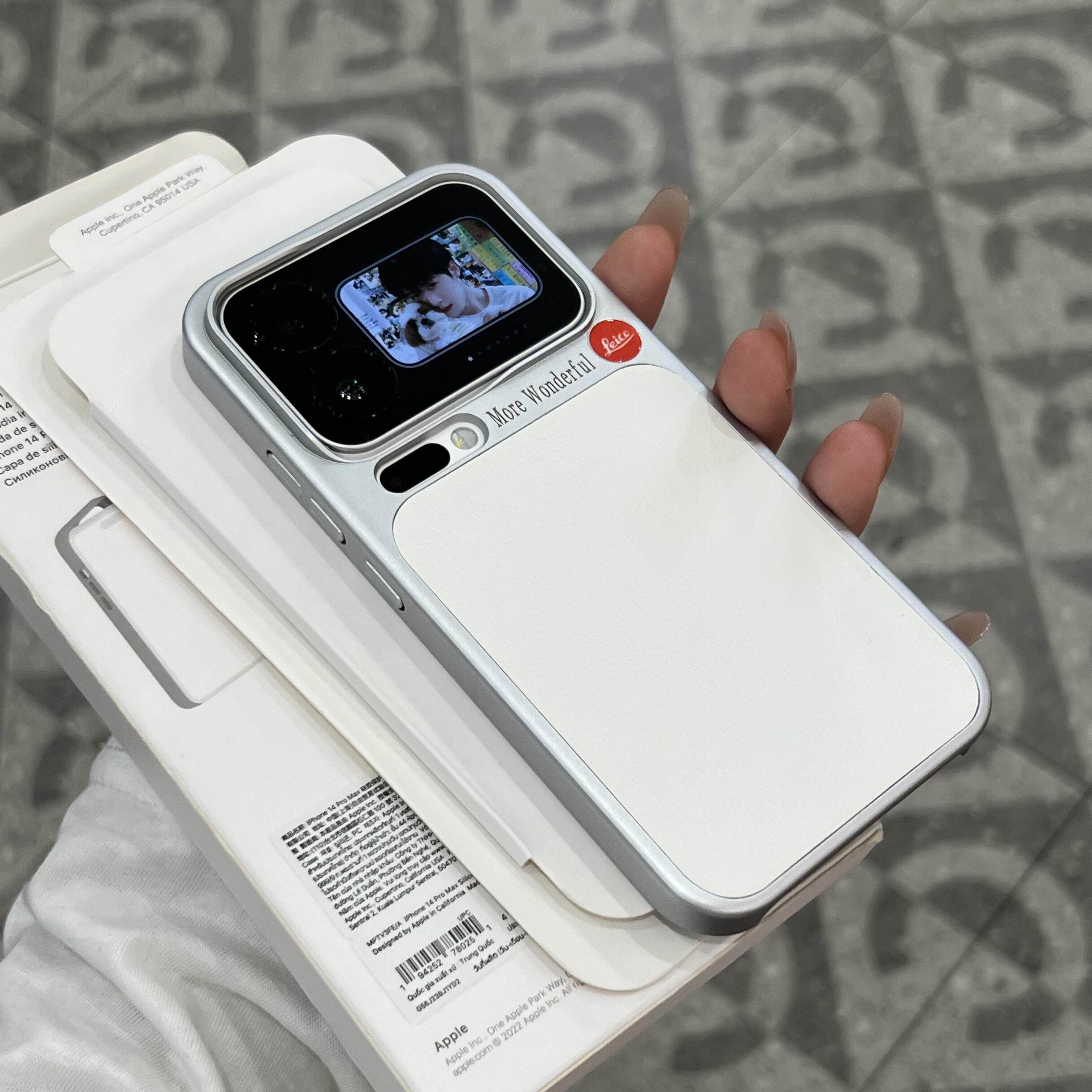 好看白色系荔枝纹素皮适用小米17promax手机壳新款17pro电镀拼接17防摔亚克力高级感小众简约高颜值男女商务