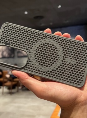 钛灰色散热透气防摔蜂窝网孔适用iqooNeo10pro磁吸手机壳iQOO13/12一加ace5硅胶Z9Turbo全包防摔+大孔高级感