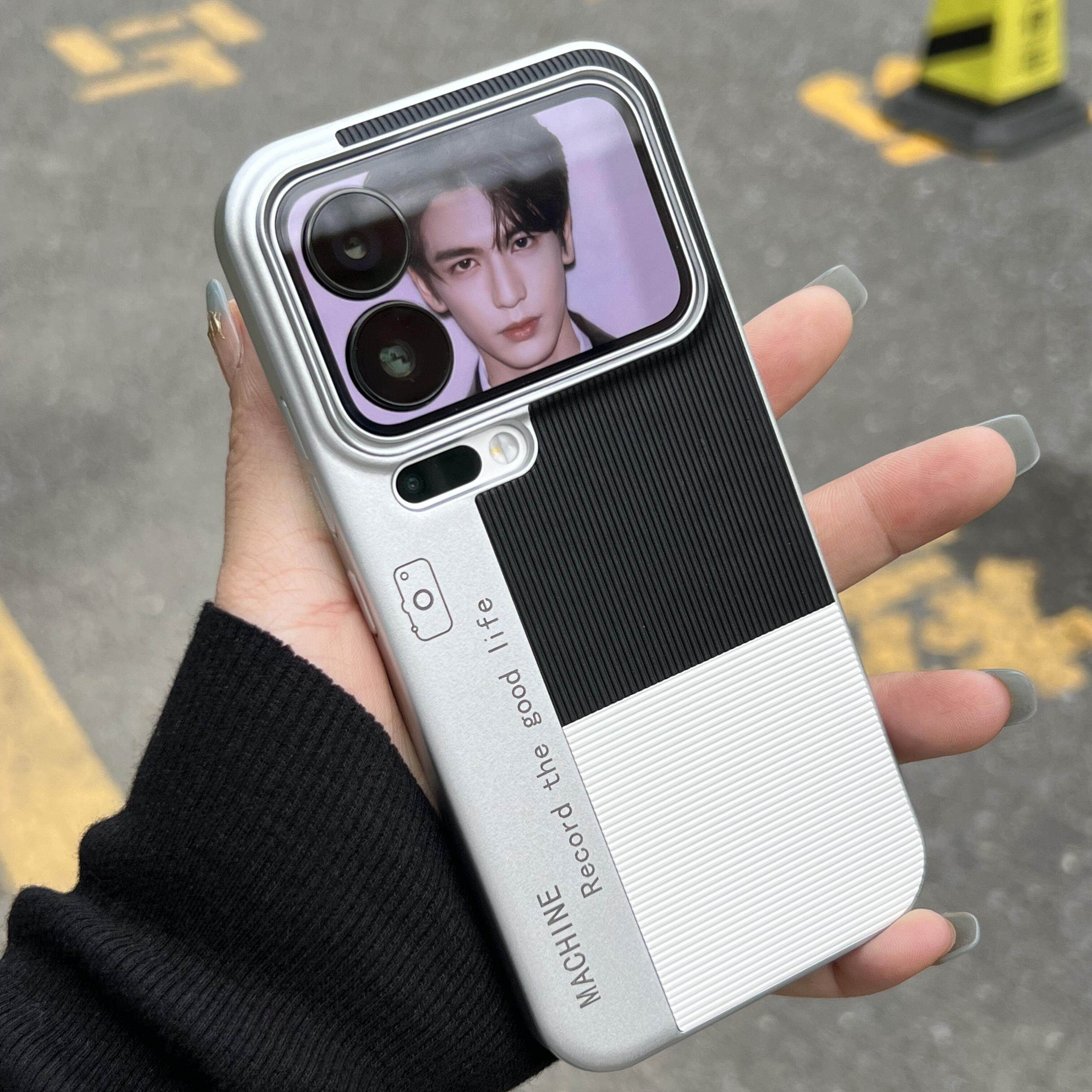 高级感质感黑白拼接素皮适用小米17promax手机壳新款15spro秒变相机14/13ultra竖纹12sultra防摔不沾指纹硬男