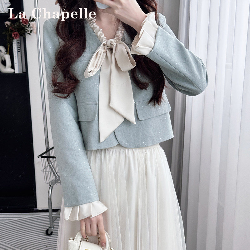 LaChapelle/拉夏贝尔2026秋季新款温柔气质上衣半身裙两件套10069