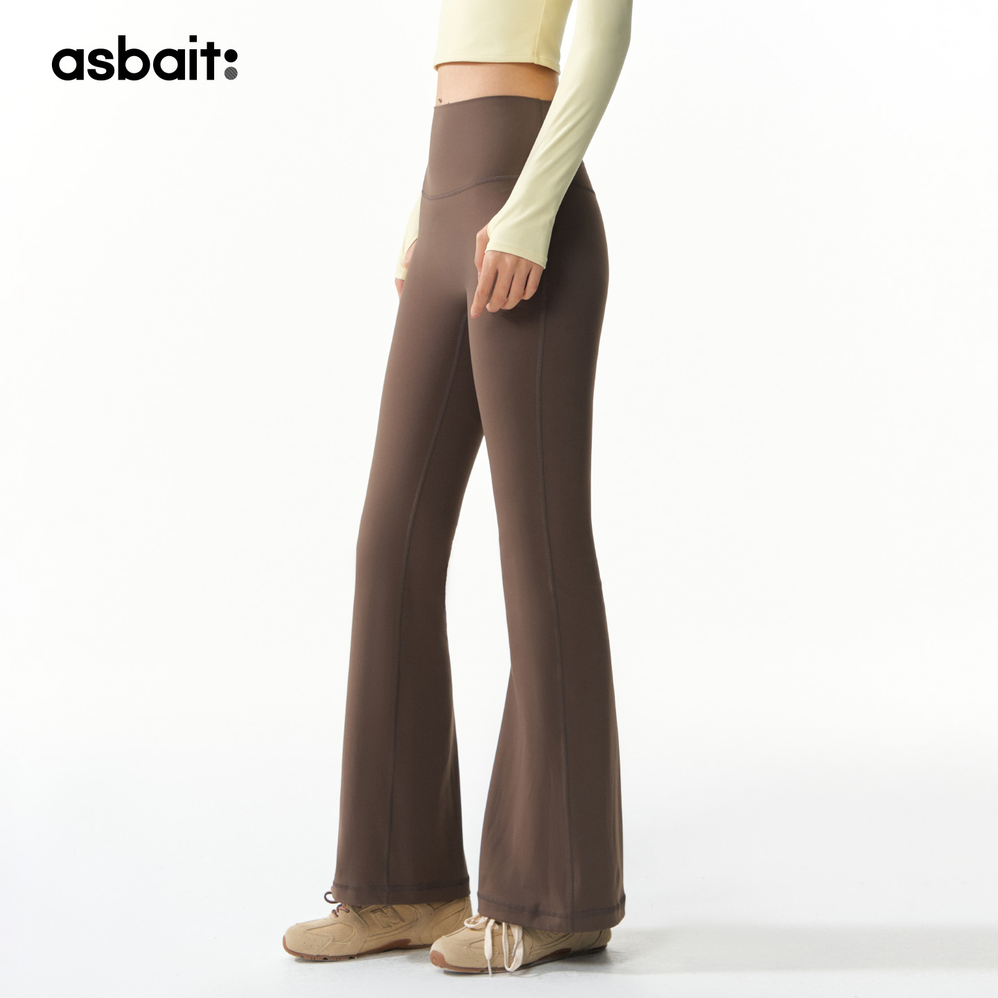 ASbait瑜伽裤微喇女新款外穿时尚高腰提臀专业训练舞蹈健身运动裤