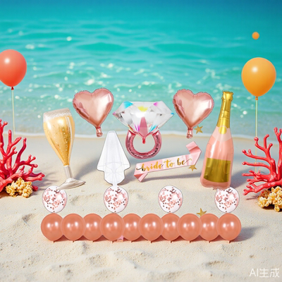 玫瑰金BrideToBe婚前单身派对