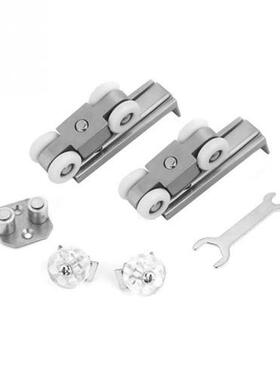 Slide Door 4 Wheel Roller Rail Pulley Household Hardware Too