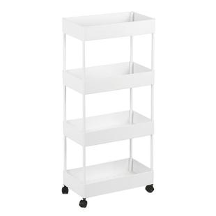 Storage Organizer Rack Movable Kitchen Bathroom Shelf Metal