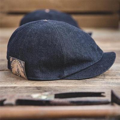 Maden Oversized Mens Denim Newsboy Caps For Men Casual Vint