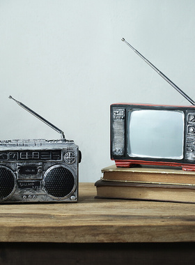 Vintage Recorder Model Decoration Cloth Shop Pub TV Artwork