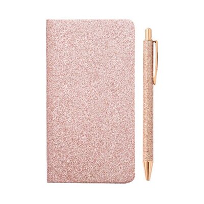 Glitter Powder A6 Notebook with Pen Set Thick Classic Premiu