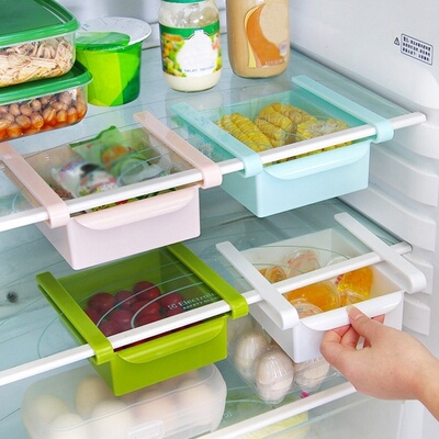 Slide Kitchen Fridge Freezer Space Saver Organizer Storage