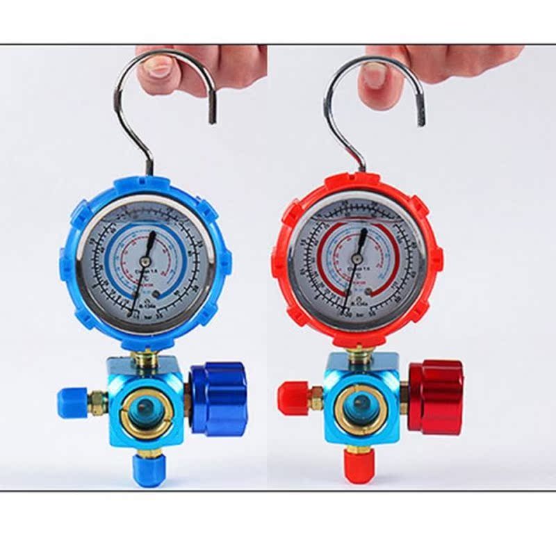 R410A R22 R134A Refrigerant High/Low Pressure Gauge 1/4 Auto