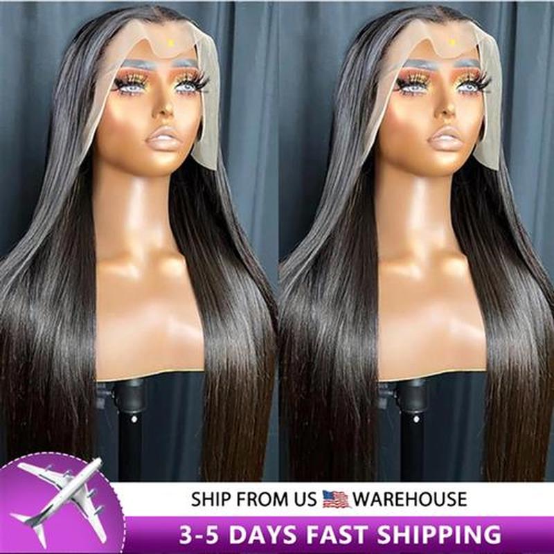 HD Transparent 13x4 Lace Frontal Human Hair Wig Peruvian Hai
