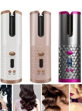 Wireless Automatic Hair Curler USB Rechargeable Curling Iron