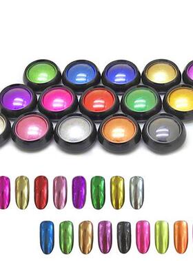 Holographic Nails Chrome Powder Rainbow Mirror Effect Glitte