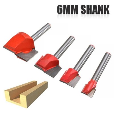 4pcs 10/15/22/30mm Wood Milling Router Bits Bottom Cleaning