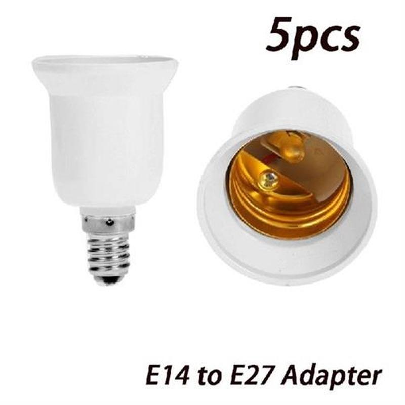 5PCS E14 To E27 Lamp Bulb Socket Base Holder Converter 110v