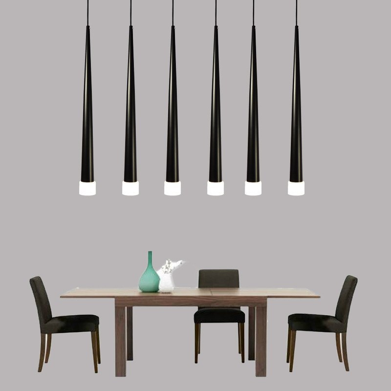Nordic Led Chandelier Long Downlight Kitchen Restaurant Bar