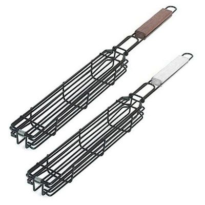 BBQ Kabob Grilling Basket Skewers Rotisserie Kebab No Stick
