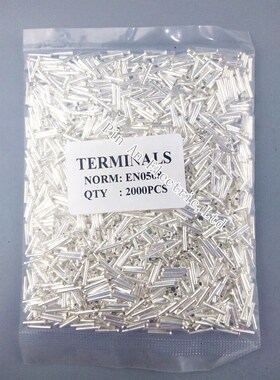 2000PCS EN0506 Tube Naked Terminal Bootlace Cooper Ferrules