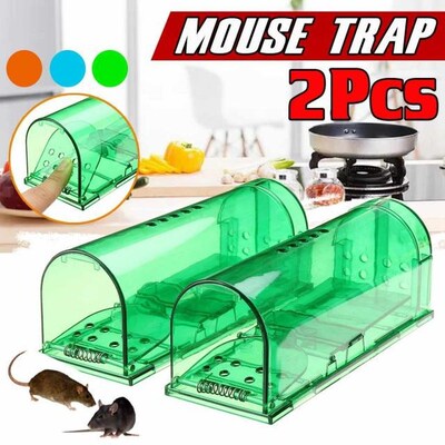 2PCS Reusable Smart Mouse Trap Humane Clear Plastic No Kill