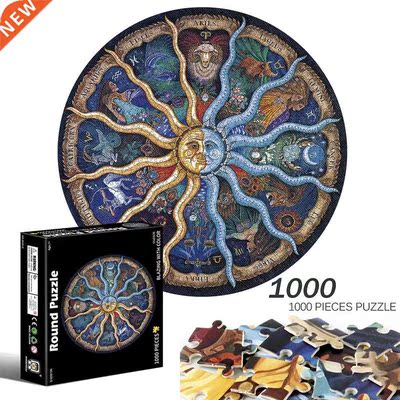 Wood Round Jigsaw Puzzles for Adults Kids Best Gifts DIY Wo