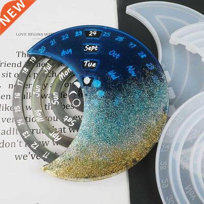 DIY Resin Mold Calendar Hanging Plate Week Perpetual Calenda