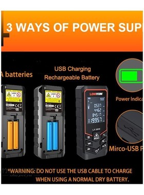 LOMVUM Bluetooth laser distance meter 50M 80M 100M 120M lase