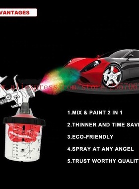 20pcs Paint Spray Gun Cup Lids and Liners Kit 160/400/600/80