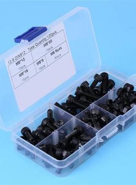 120pcs M5*8 12 16 20 Hex Socket Cap Screws Bolts Nuts Fasten