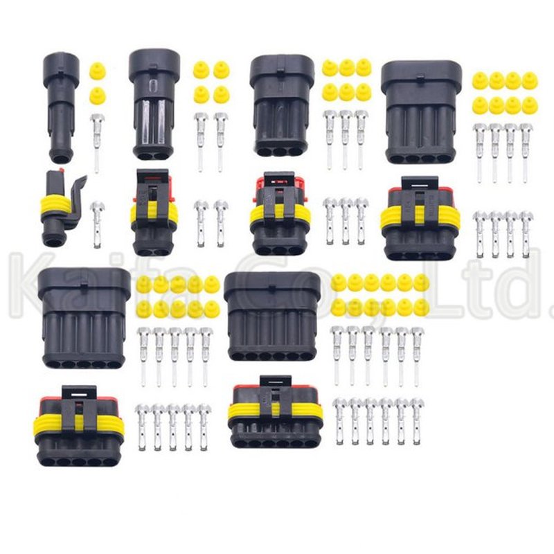 5 sets Kit  1P 2P 3P 4P 5P  6P  AMP 1.5 male and female Plug
