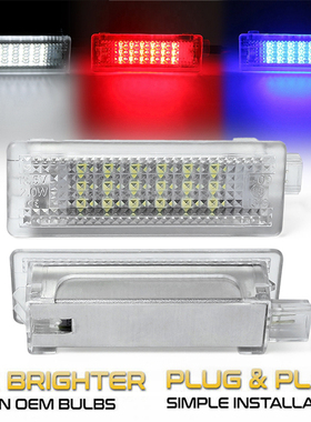 2PC LED Under Door Courtesy Footwell Light Luggage Trunk Lam