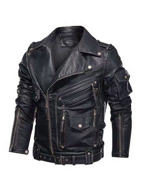 Winter Mens Leather Jacket Men Fashion Motorcycle PU Leather