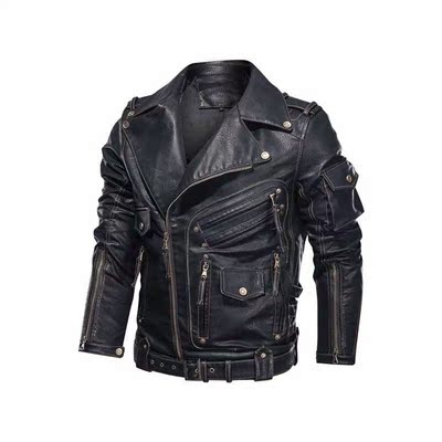 Winter Mens Leather Jacket Men Fashion Motorcycle PU Leather