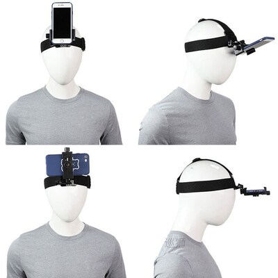 Head Band Phone Holder Head-Mounted Headband Mount Strap Adj
