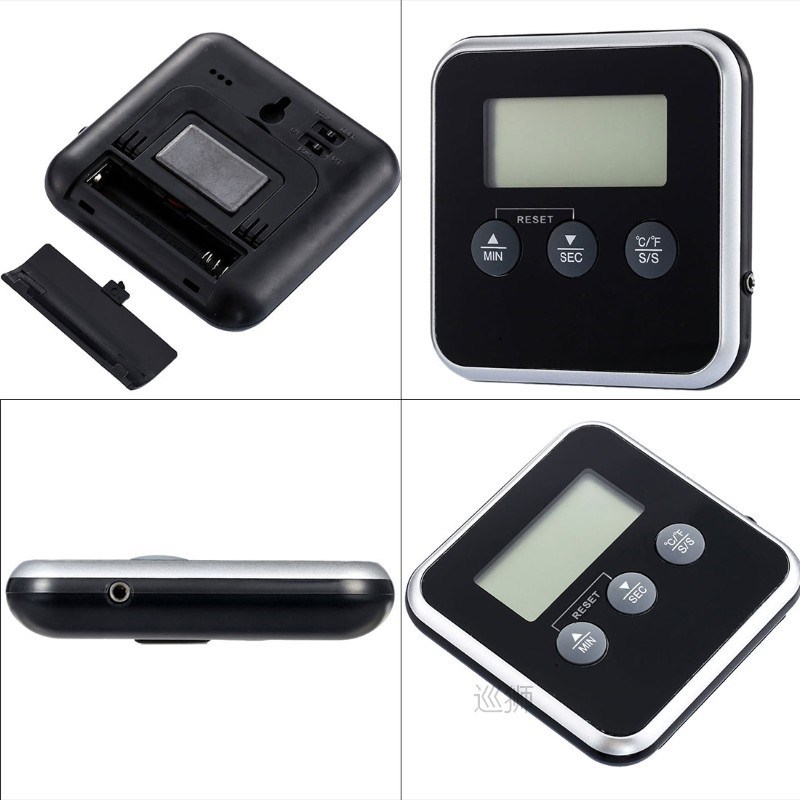 Professional Timer Food BBQ Meat Thermometer Instant Read Di