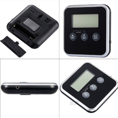 Professional Timer Food BBQ Meat Thermometer Instant Read Di
